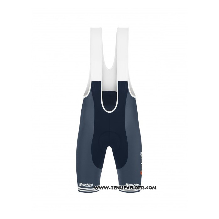 2021 Maillot Cyclisme Trek Segafredo Jaune Profond Bleu Manches Courtes et Cuissard